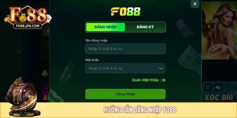 Hướng dẫn đăng nhập FO88